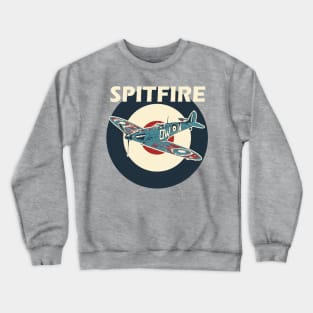 RAF Spitfire Aircraft Roundel WW2 Plane Crewneck Sweatshirt